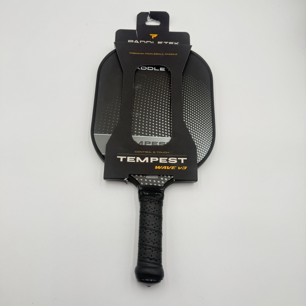 Paddletek Tempest Wave V3 Premium Carbon Fiber Pickleball Paddle Platinum NEW